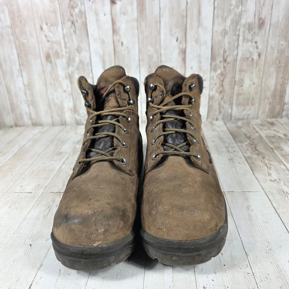 Red Wing 435 King Toe 6-Inch Waterproof Brown Leather Work Boots Mens 9 D EH‎